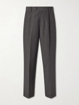 Straight-Leg Pleated Wool Trousers Straight-Leg Pleated Wool Trousers