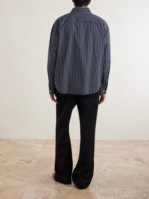 Exact Striped Cotton-Poplin Shirt - BK