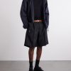 Wide-Leg Wool Shorts - OU Wide-Leg Wool Shorts - OU
