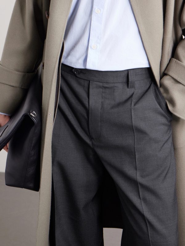 Service Pleated Wool Trousers - CU