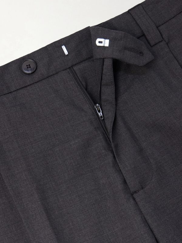 Service Pleated Wool Trousers - E1