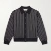 Formal Striped Ribbed Cotton Cardigan Formal Striped Ribbed Cotton Cardigan