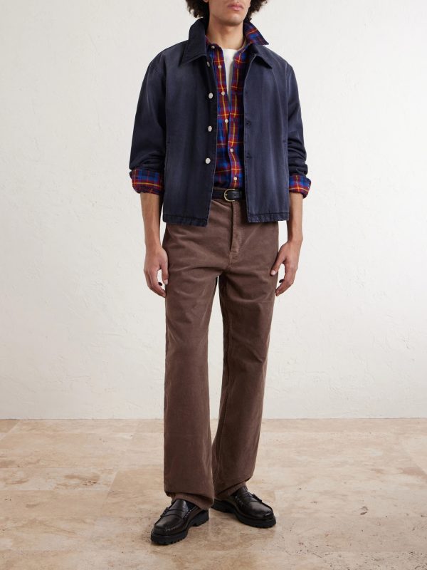 Union Cropped Garment-Dyed Organic Denim Jacket - OU Union Cropped Garment-Dyed Organic Denim Jacket - OU
