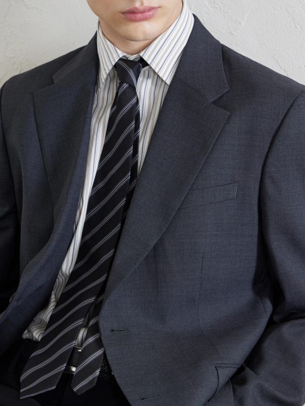 Banquet 7cm Striped Silk-Jacquard Tie - FR Banquet 7cm Striped Silk-Jacquard Tie - FR
