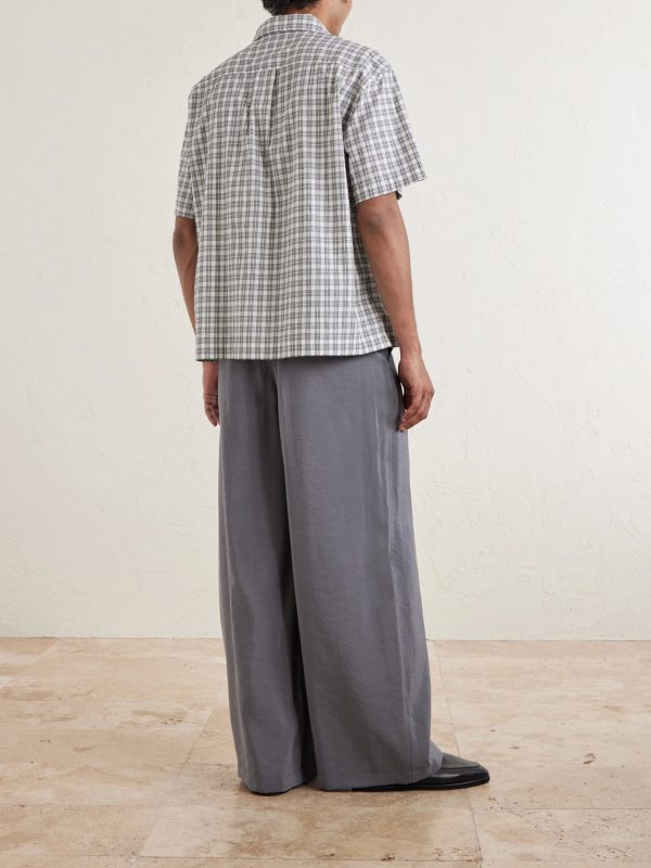 Holiday Checked Textured Cotton-Blend Shirt - BK Holiday Checked Textured Cotton-Blend Shirt - BK