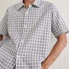 Holiday Checked Textured Cotton-Blend Shirt - CU Holiday Checked Textured Cotton-Blend Shirt - CU
