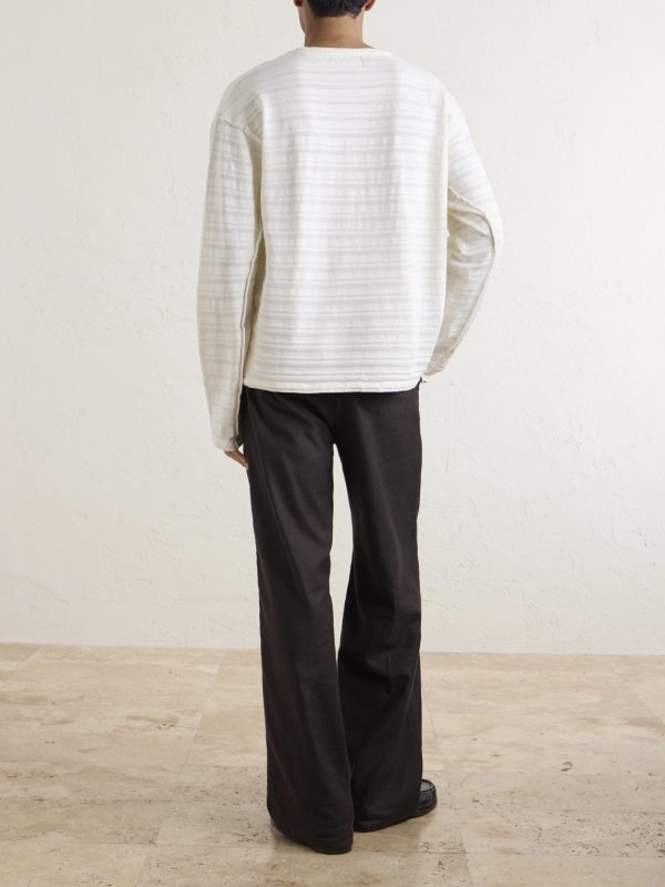 Striped Organic Cotton Sweater - BK Striped Organic Cotton Sweater - BK