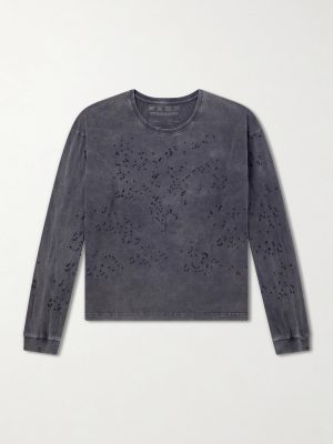Distressed Organic Cotton-Jersey T-Shirt Distressed Organic Cotton-Jersey T-Shirt