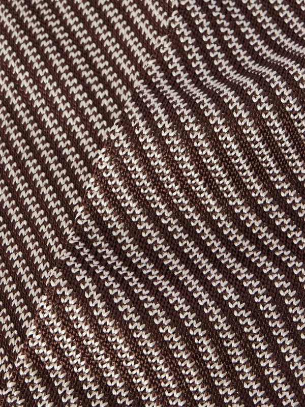 6cm Striped Knitted Silk Tie - CU 6cm Striped Knitted Silk Tie - CU