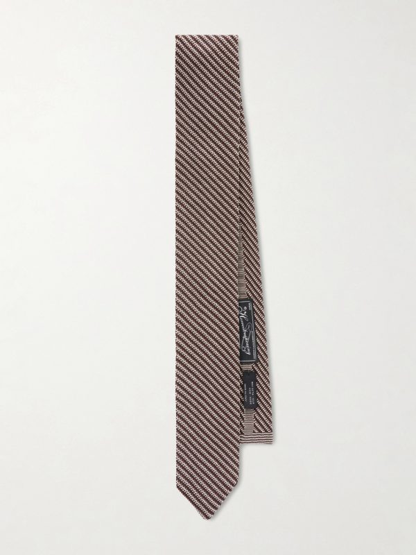 6cm Striped Knitted Silk Tie 6cm Striped Knitted Silk Tie