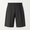 Straight-Leg Wool Shorts Straight-Leg Wool Shorts