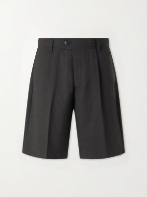 Straight-Leg Wool Shorts Straight-Leg Wool Shorts