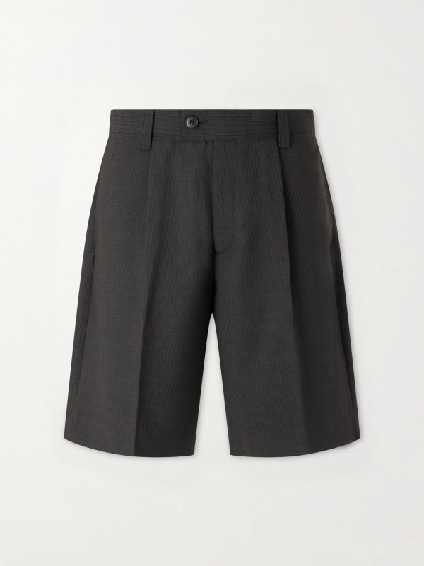 Straight-Leg Wool Shorts Straight-Leg Wool Shorts