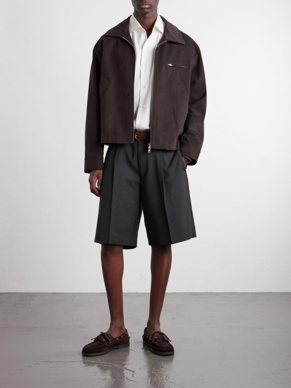Straight-Leg Wool Shorts - OU Straight-Leg Wool Shorts - OU