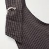 Eyelet Checked Cotton and Linen-Blend Canvas Shoulder Bag - CU