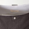 Eyelet Checked Cotton and Linen-Blend Canvas Shoulder Bag - E2