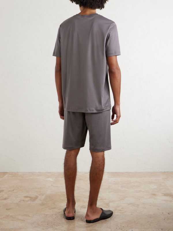 Sea Island Cotton-Jersey Pyjama Set - BK Sea Island Cotton-Jersey Pyjama Set - BK
