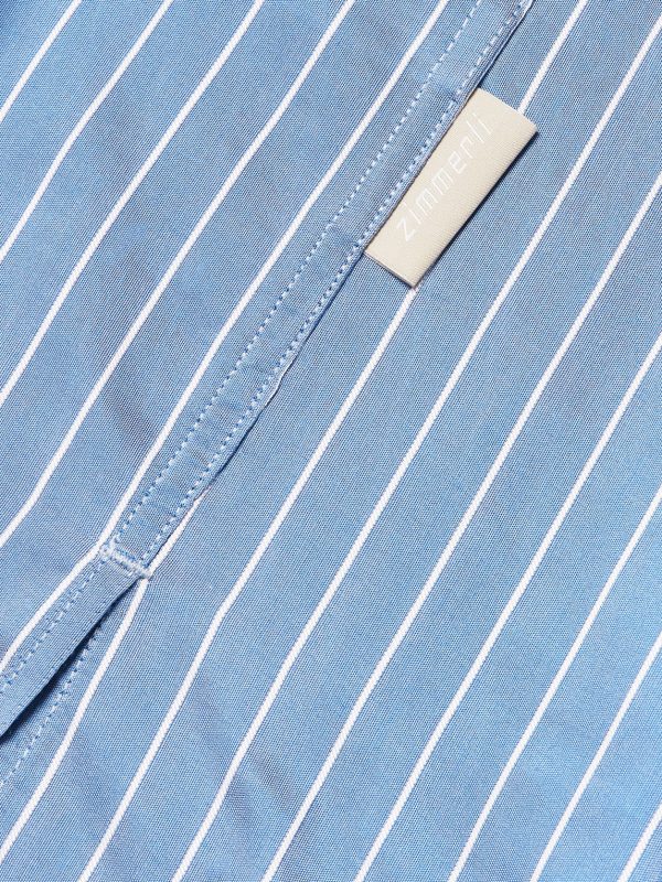 Camp-Collar Striped Woven Pyjama Set - E1 Camp-Collar Striped Woven Pyjama Set - E1
