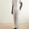 Tapered-Leg Stretch-TENCEL™ Lyocell Pyjama Trousers - OU Tapered-Leg Stretch-TENCEL™ Lyocell Pyjama Trousers - OU