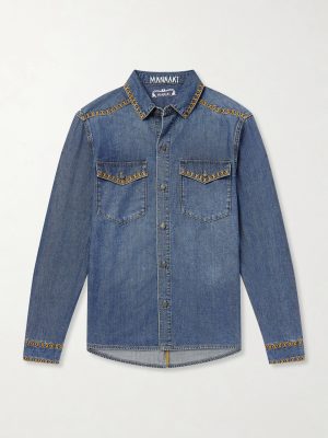 Tukutuku Embroidered Denim Shirt