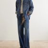 Tukutuku Straight-Leg Embroidered Organic Jeans - OU Tukutuku Straight-Leg Embroidered Organic Jeans - OU