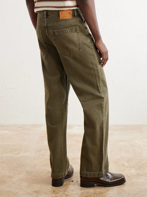 Pita Straight-Leg Garment-Dyed Jeans - BK