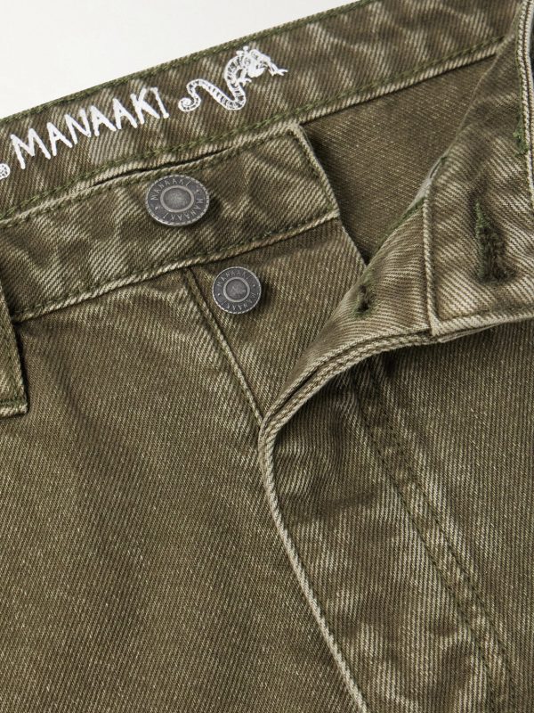 Pita Straight-Leg Garment-Dyed Jeans - E1