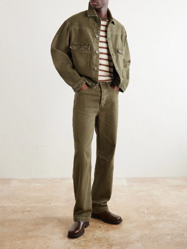 Pita Straight-Leg Garment-Dyed Jeans - OU