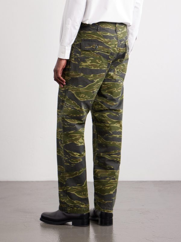U.S. Army Fatigue Printed Straight-Leg Rip-Stop Cotton Trousers - BK U.S. Army Fatigue Printed Straight-Leg Rip-Stop Cotton Trousers - BK