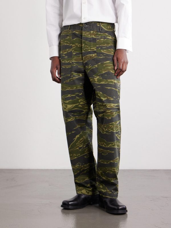 U.S. Army Fatigue Printed Straight-Leg Rip-Stop Cotton Trousers - FR U.S. Army Fatigue Printed Straight-Leg Rip-Stop Cotton Trousers - FR