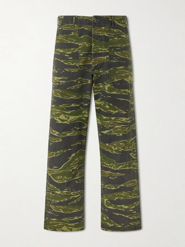 U.S. Army Fatigue Printed Straight-Leg Rip-Stop Cotton Trousers U.S. Army Fatigue Printed Straight-Leg Rip-Stop Cotton Trousers
