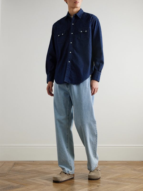 Denim Western Shirt - OU Denim Western Shirt - OU