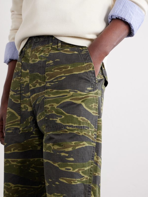 U.S. Army Fatigue Printed Straight-Leg Rip-Stop Cotton Shorts - CU U.S. Army Fatigue Printed Straight-Leg Rip-Stop Cotton Shorts - CU