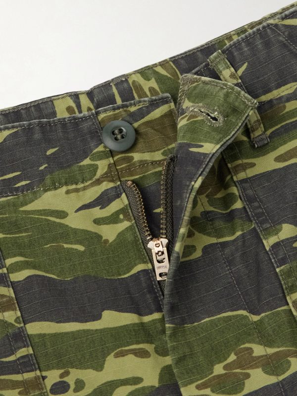 U.S. Army Fatigue Printed Straight-Leg Rip-Stop Cotton Shorts - E1 U.S. Army Fatigue Printed Straight-Leg Rip-Stop Cotton Shorts - E1