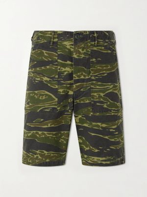 U.S. Army Fatigue Printed Straight-Leg Rip-Stop Cotton Shorts