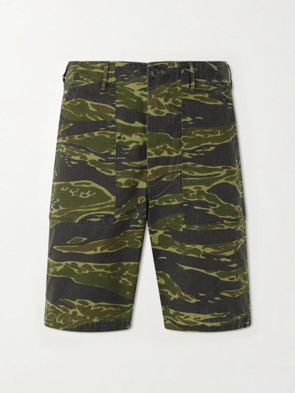 U.S. Army Fatigue Printed Straight-Leg Rip-Stop Cotton Shorts U.S. Army Fatigue Printed Straight-Leg Rip-Stop Cotton Shorts