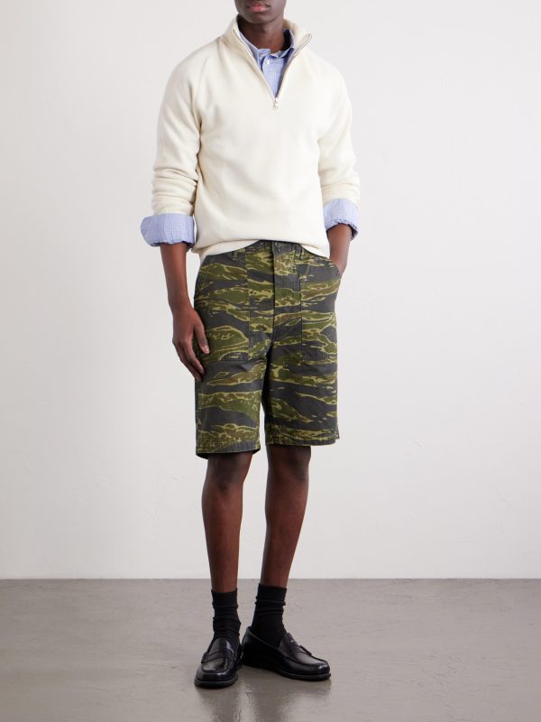 U.S. Army Fatigue Printed Straight-Leg Rip-Stop Cotton Shorts - OU U.S. Army Fatigue Printed Straight-Leg Rip-Stop Cotton Shorts - OU