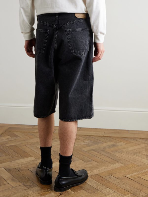 Super Dad's Wide-Leg Denim Shorts - BK Super Dad's Wide-Leg Denim Shorts - BK