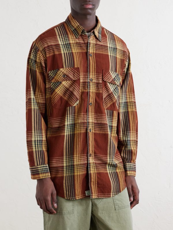 Checked Cotton and Linen-Blend Shirt - FR Checked Cotton and Linen-Blend Shirt - FR