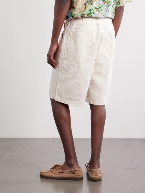 Summer Fatigue Straight-Leg Cotton Shorts - BK Summer Fatigue Straight-Leg Cotton Shorts - BK