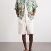 Summer Fatigue Straight-Leg Cotton Shorts - OU Summer Fatigue Straight-Leg Cotton Shorts - OU