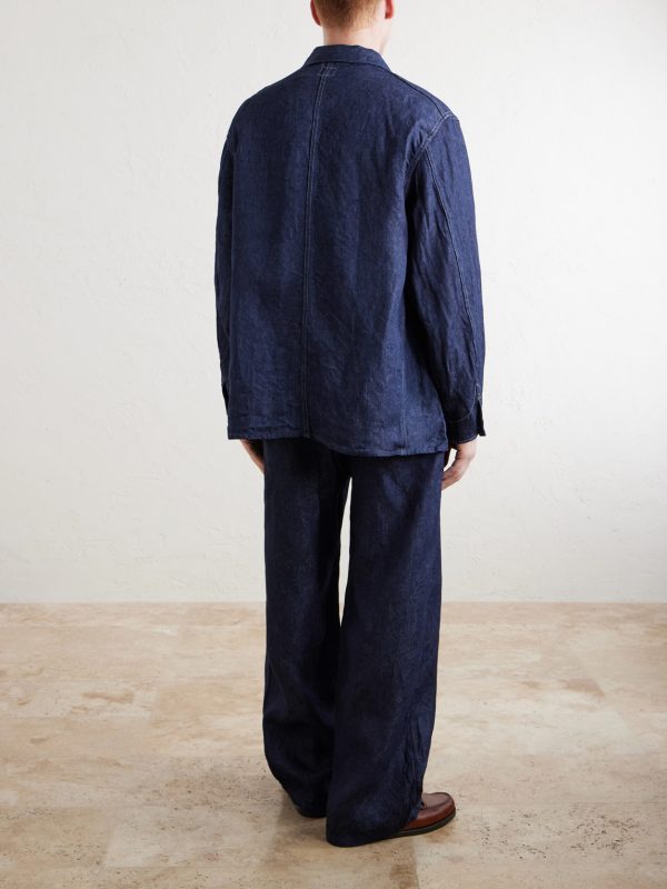 Linen Denim Jacket - BK Linen Denim Jacket - BK