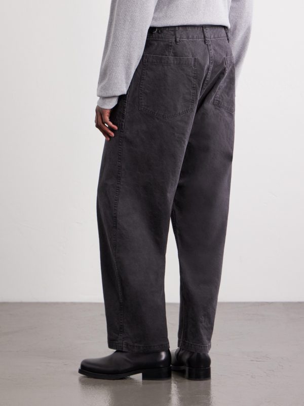 Summer Fatigue Straight-Leg Cotton Trousers - BK Summer Fatigue Straight-Leg Cotton Trousers - BK