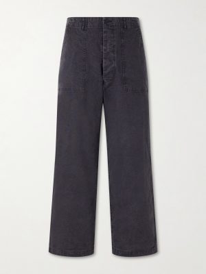 Summer Fatigue Straight-Leg Cotton Trousers