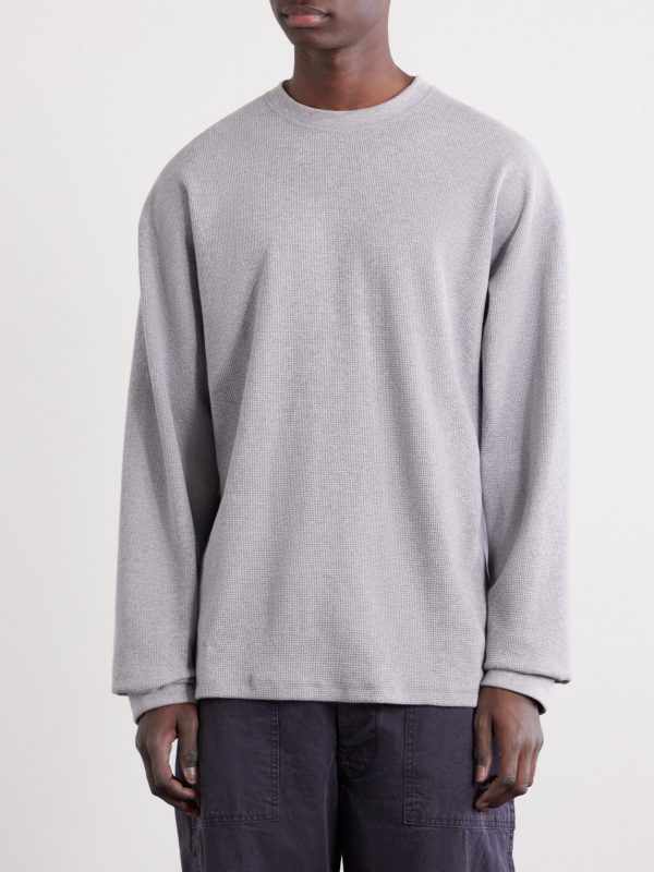 Waffle-Knit Cotton-Blend T-shirt - FR Waffle-Knit Cotton-Blend T-shirt - FR