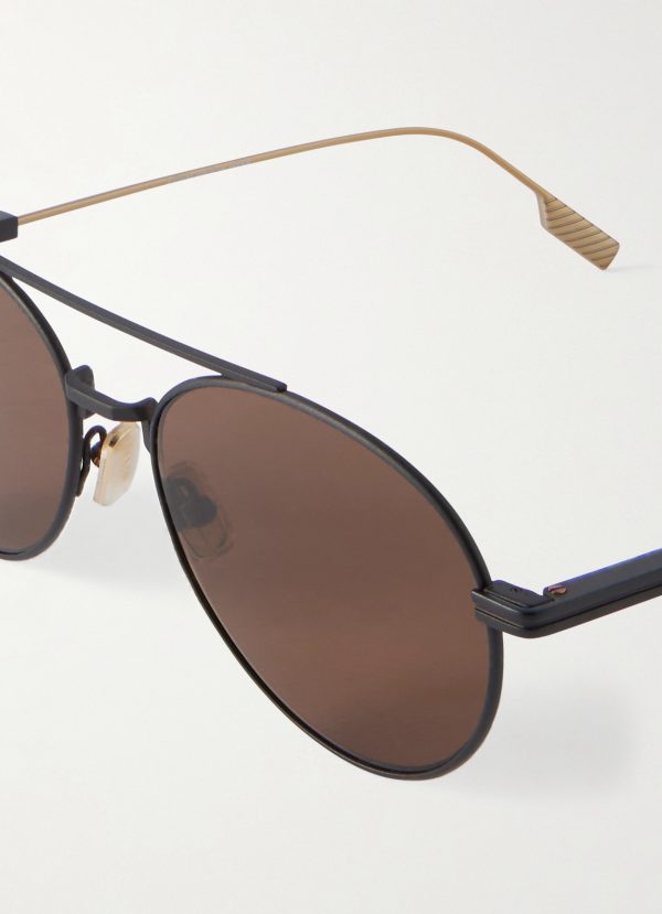 Aviator-Style Two-Tone Titanium Sunglasses - CU Aviator-Style Two-Tone Titanium Sunglasses - CU