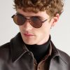 Aviator-Style Two-Tone Titanium Sunglasses - OU Aviator-Style Two-Tone Titanium Sunglasses - OU