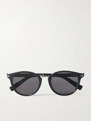 Round-Frame Acetate and Gunmetal-Tone Sunglasses Round-Frame Acetate and Gunmetal-Tone Sunglasses