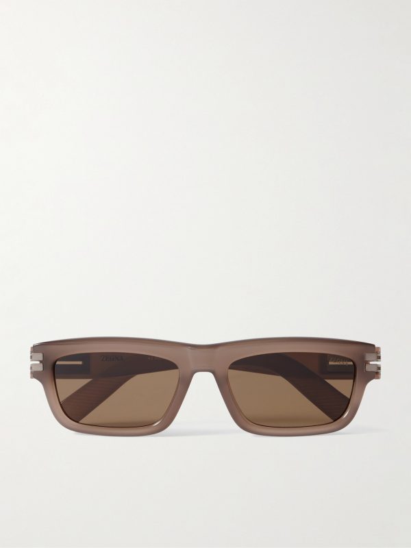 Square-Frame Acetate Sunglasses
