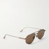 Aviator-Style Bronze-Tone Polarised Sunglasses - FR